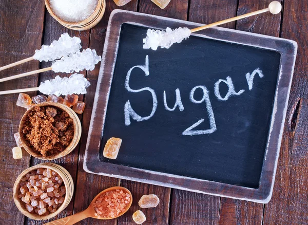 Différents types de sucre — Photo