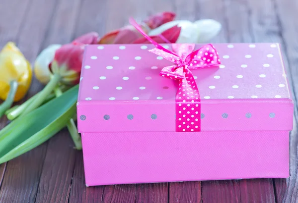 Pink box for present — Stock Photo, Image