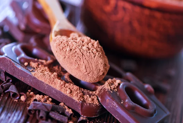 Chocolate y cacao en polvo — Foto de Stock