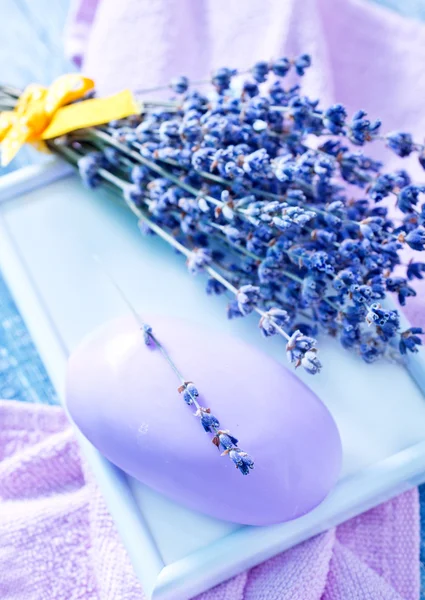 Savon violet et lavande — Photo