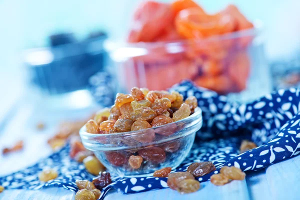 Dry fruits in bowls — Stock Photo, Image