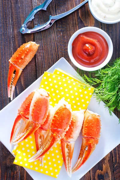 Gekookte krab claws — Stockfoto