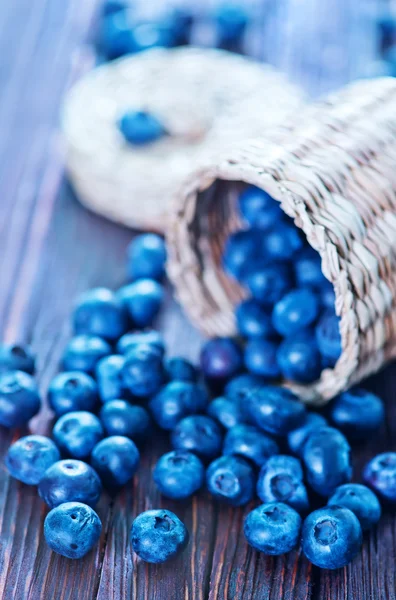 Fresh blueberry on the wooden table — Stock Photo, Image