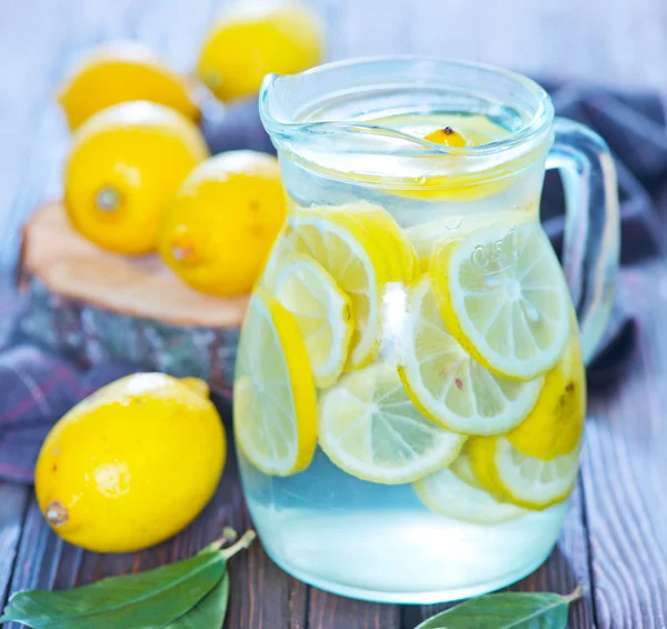 Fresh lemonad in the jug — Stock Photo, Image