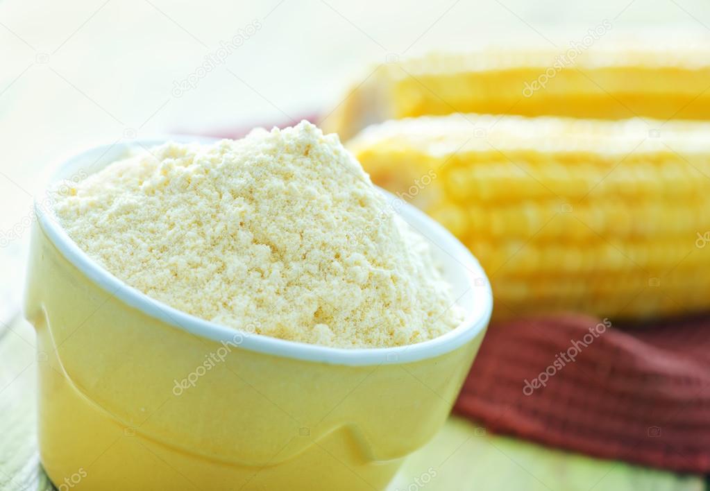 Corn flour in bowl