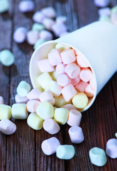 Marshmallow in paper cup — Stock Photo, Image