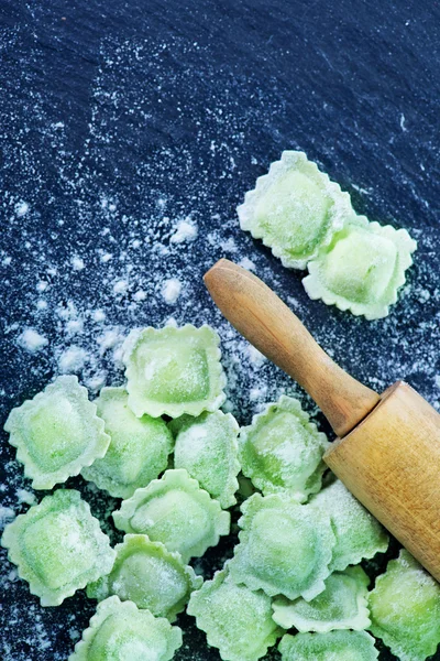 Cooking ravioli on table — Stock Photo, Image