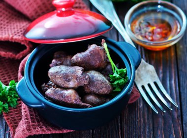 Kızarmış kalp kase