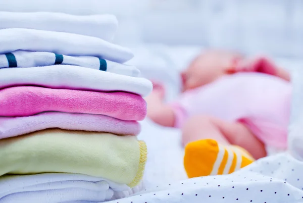 Kleding voor het meisje van de baby — Stockfoto