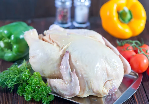 원시 닭고기와 야채 — 스톡 사진