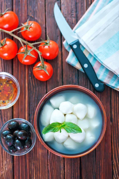 Kase lezzetli Mozzarella peyniri — Stok fotoğraf