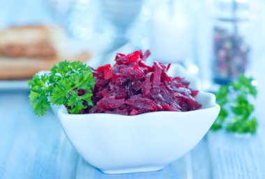 Beet salad in bowl clipart