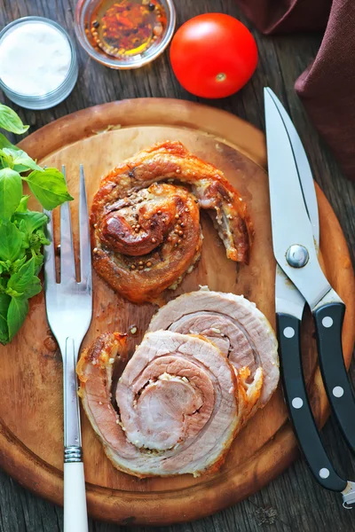 Bakade kött med krydda — Stockfoto