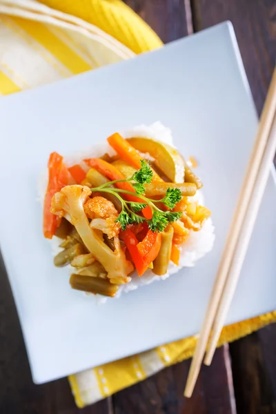 Riz et légumes bouillis — Photo