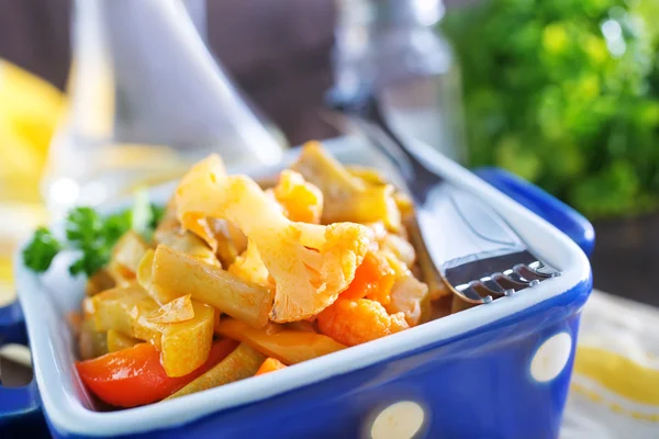 Baked vegetables in bowl — Stock Photo, Image