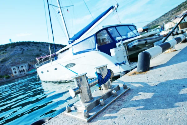 Boats and yachts in old port — Stock Photo, Image