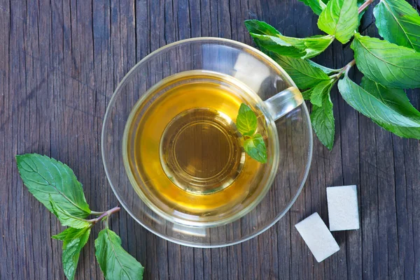 Mint tea in cup — Stock Photo, Image