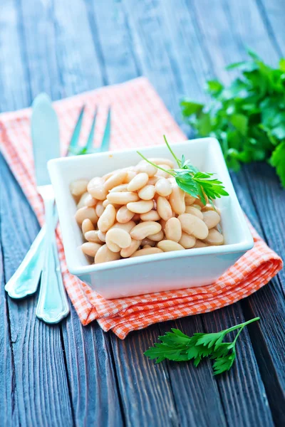 White beans in bowl — Stock Photo, Image