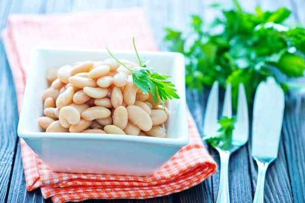 White beans in bowl — Stock Photo, Image