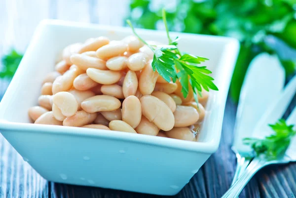 White beans in bowl — Stock Photo, Image