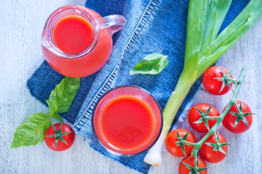 Bardakta domates suyu