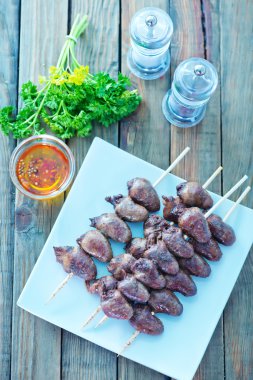 kızarmış tavuk Kalpler