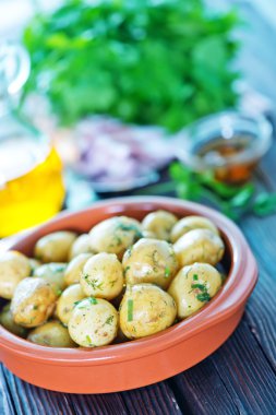 Kasede haşlanmış patates.