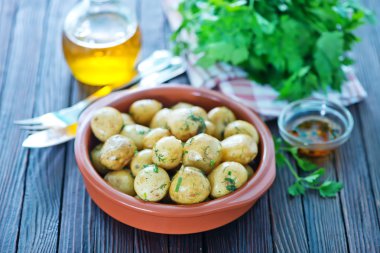 Kasede haşlanmış patates.