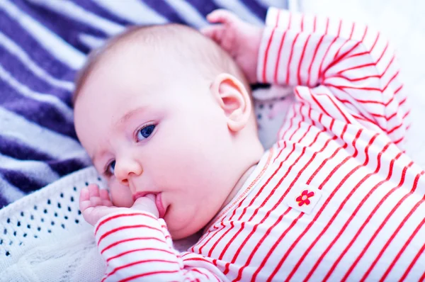 Little baby on blanket — Stock Photo, Image