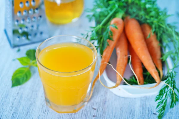 Carrot juice in glass — Stock Photo, Image