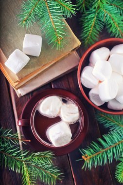 Kahve fincan marshmallow ile