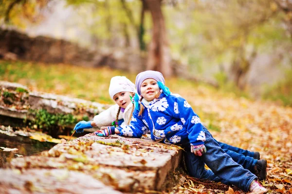 Little sisters having fun — Stock Photo, Image