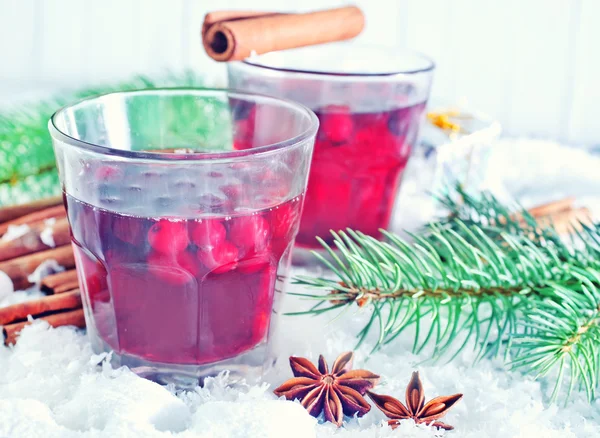 Mulled wine in glasses — Stock Photo, Image