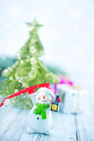 Noel dekorasyonu ve Noel ağacı — Stok fotoğraf
