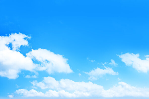 blue sky, white clouds