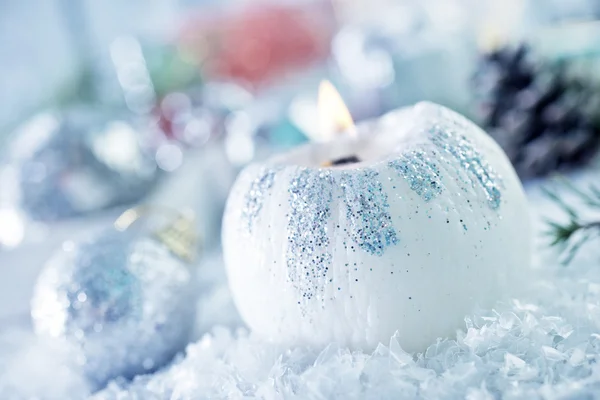 Decoración de velas y navidad — Foto de Stock