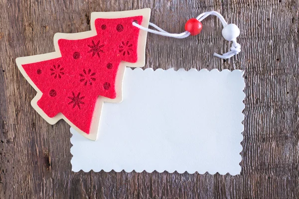 Paper for note and christmas tree — Stock Photo, Image