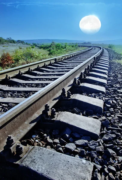 Eisenbahn mit schöner Aussicht — Stockfoto