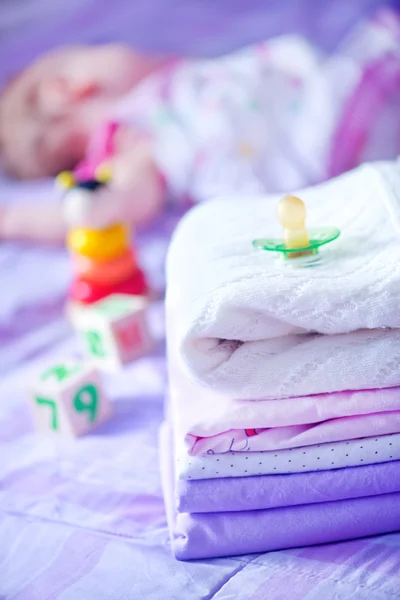 Roupa de cama clara para bebê — Fotografia de Stock