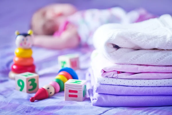 Roupa de cama clara para bebê — Fotografia de Stock