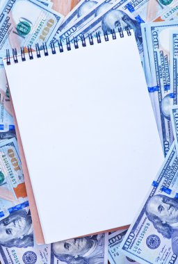 dolar boş defter ile