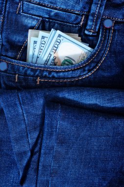 Kot pantolonun cebinde dolar