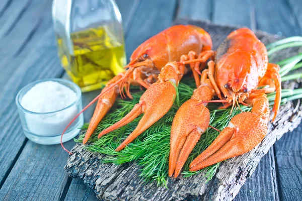 Boiled crayfishes on plate — Stock Photo, Image