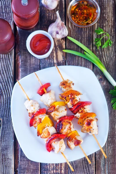 Gebratener Fleischspieß — Stockfoto