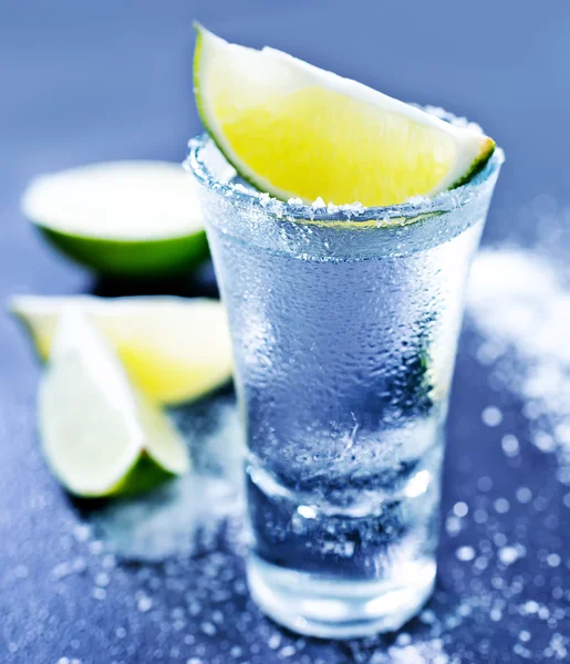 Tequila with sea salt — Stock Photo, Image