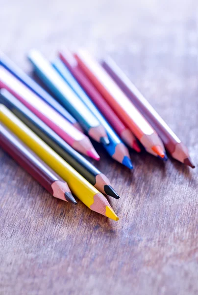 Heap of colorful pencils — Stock Photo, Image