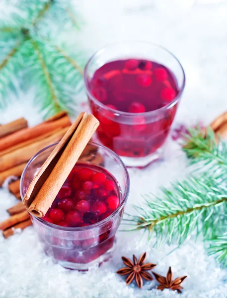 Glühwein in glazen — Stockfoto