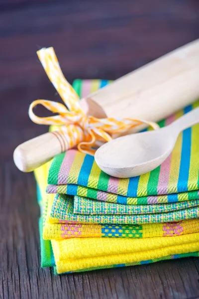 Stack of kitchen towels — Stock Photo, Image