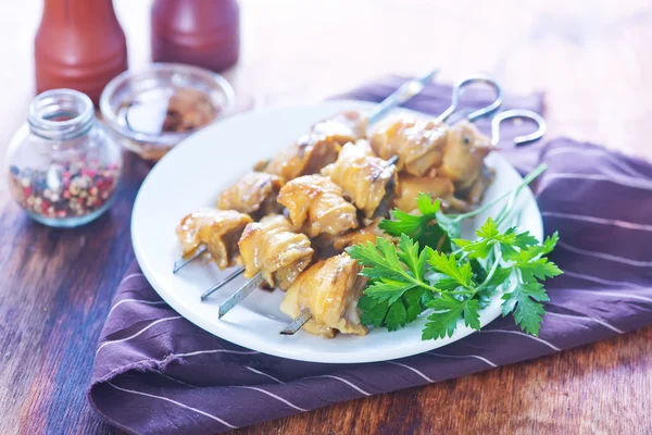 Fried kebab from mollusk — Stock Photo, Image