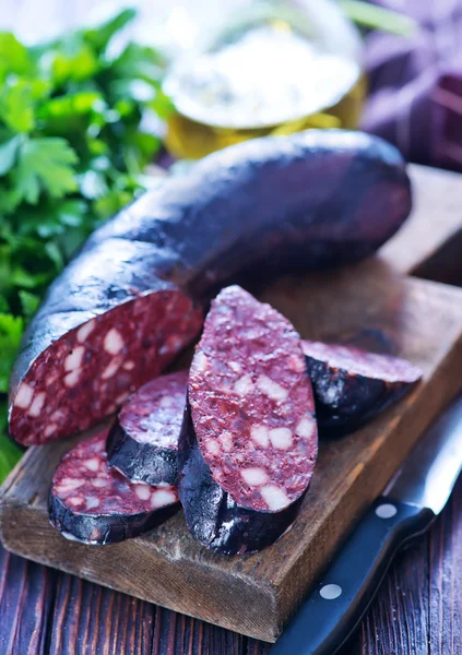 Homemade blood sausage — Stock Photo, Image